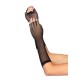 Elbow Length Micro Net Fingerless Gloves (One Size,Black)