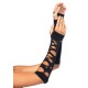 Distressed Arm Warmers (One Size,Black)