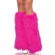 Furry Leg Warmers (One Size,Hot Pink)