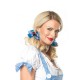 Dorothy Satin And Gingham Hair Bows (One Size,Blue/White)