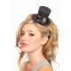 Skull Cameo Top Hat (One Size,Black)