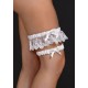 Embroidered Lace And Satin 2Pc. Toss Garter Set (One Size,White)